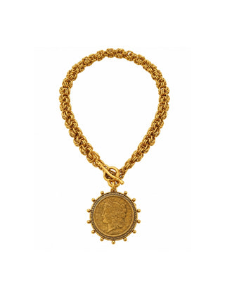 The Mia Coin Pendant Chain Necklace
