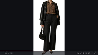 Colette Quilted Chain Hobo Bag in black, carried with black trousers and a leather jacket