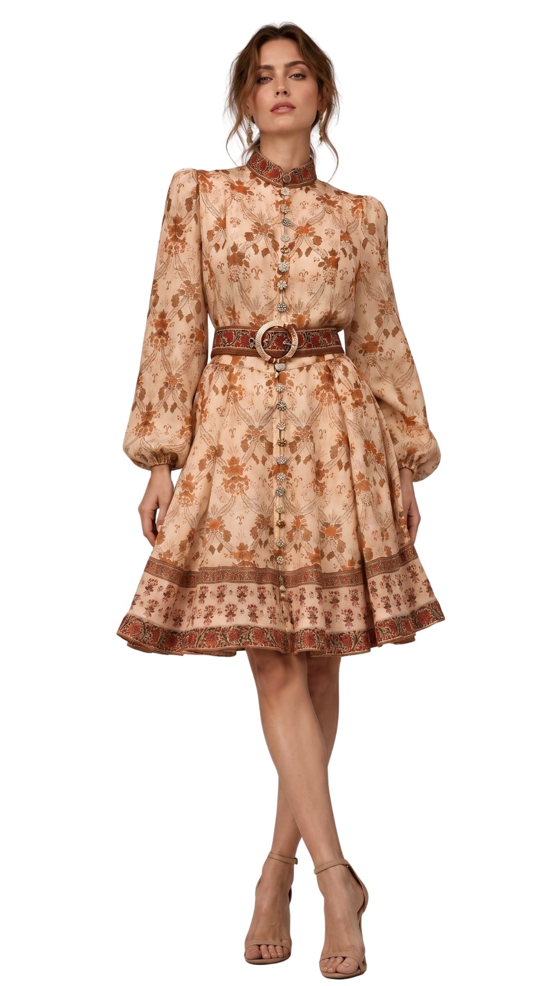 The Penelope Floral Button-Front Dress