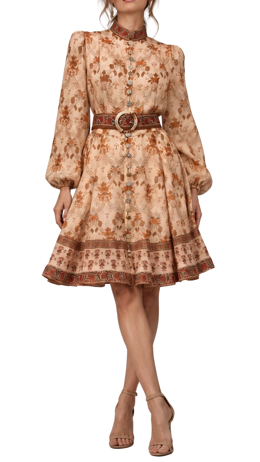 The Penelope Floral Button-Front Dress