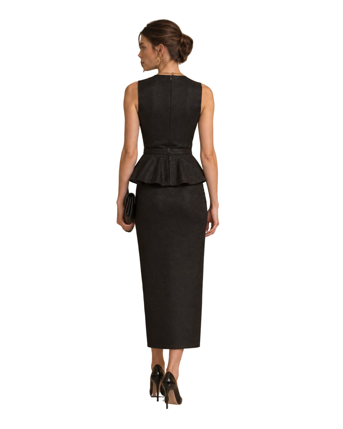 The Morgan Faux Leather Midi Skirt