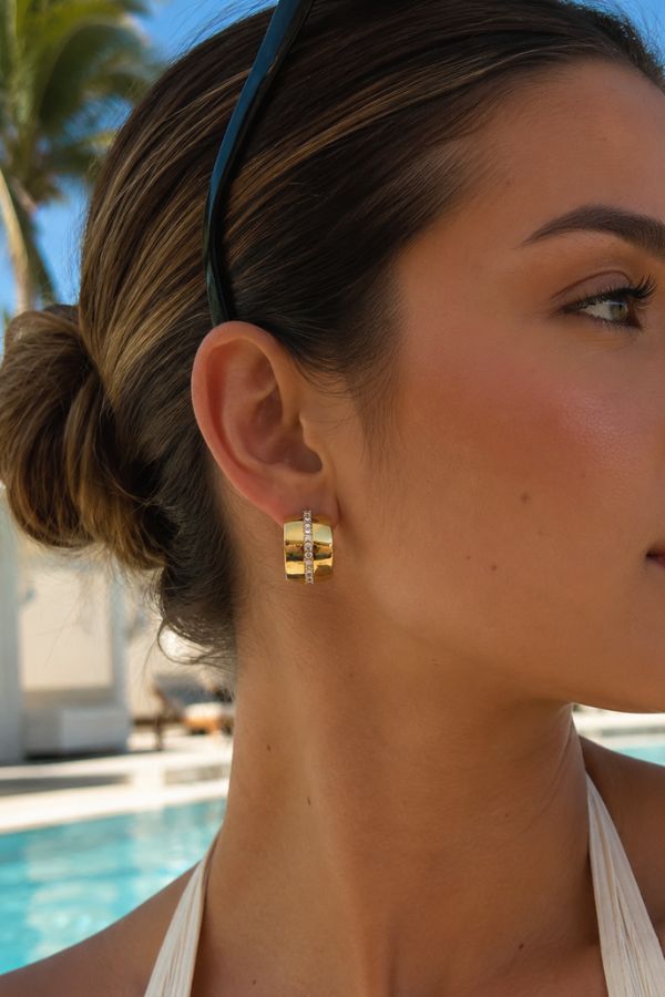 The Estelle Gold Chunky Hoop Earrings
