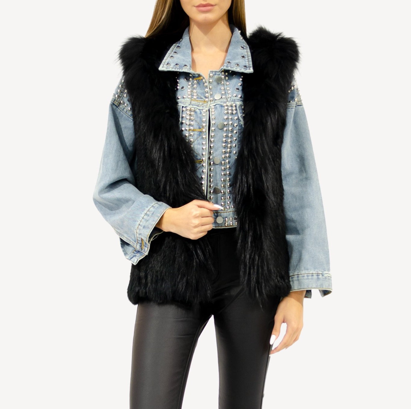 Fur Hooded Vest